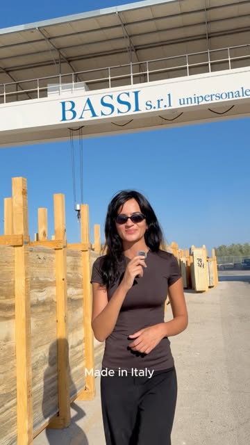 Video by Bassi Marmi on July 23, 2026. Potrebbe essere un'immagine raffigurante ‎attività all'aperto e ‎il seguente testo "‎BASSI BASSIs.r.luni s.r.1 unipersonale بليل 끝물 Made MadeinItaly in Italy‎"‎‎.
